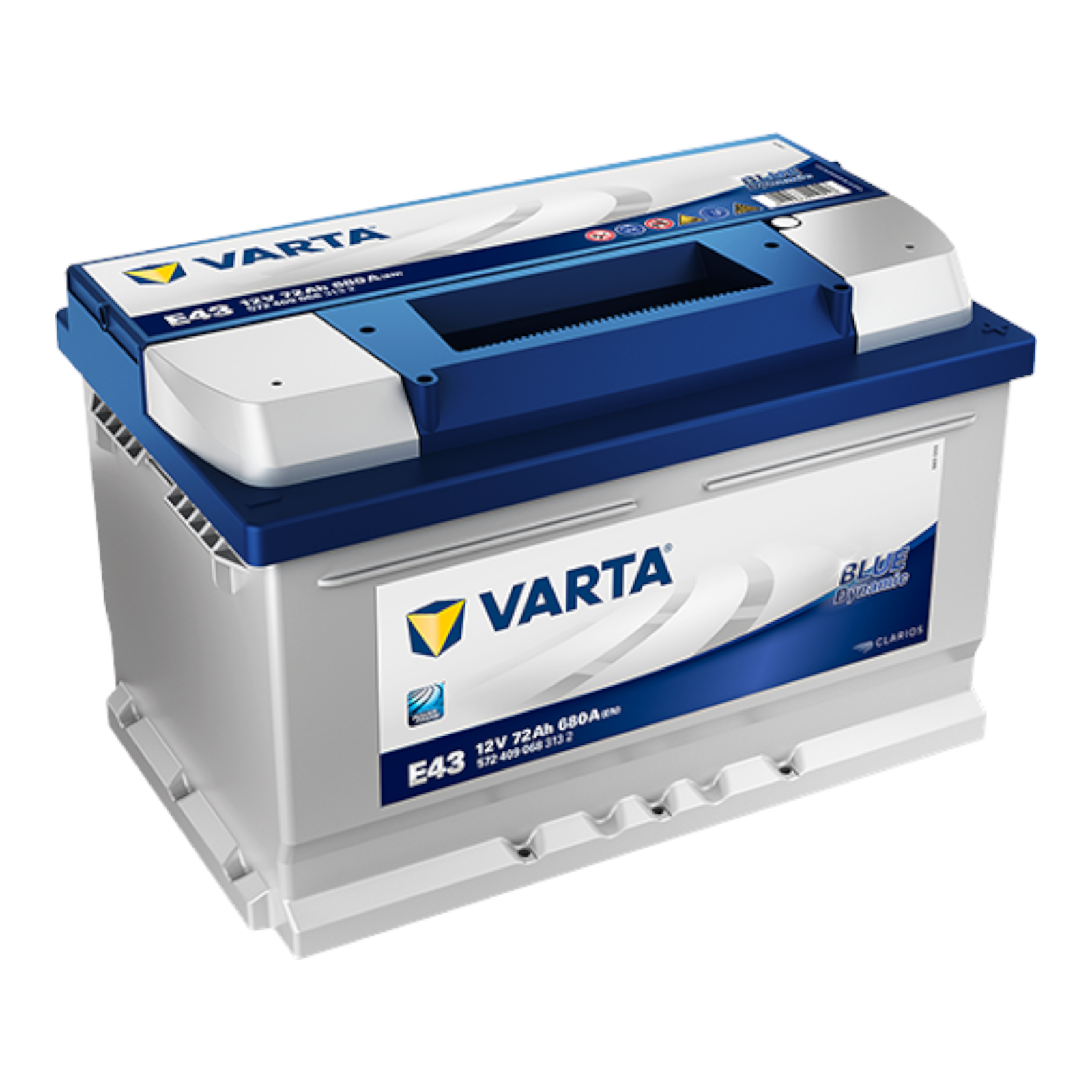 BATTERIA VARTA BLUE DYNAMIC E43 72Ah 680A